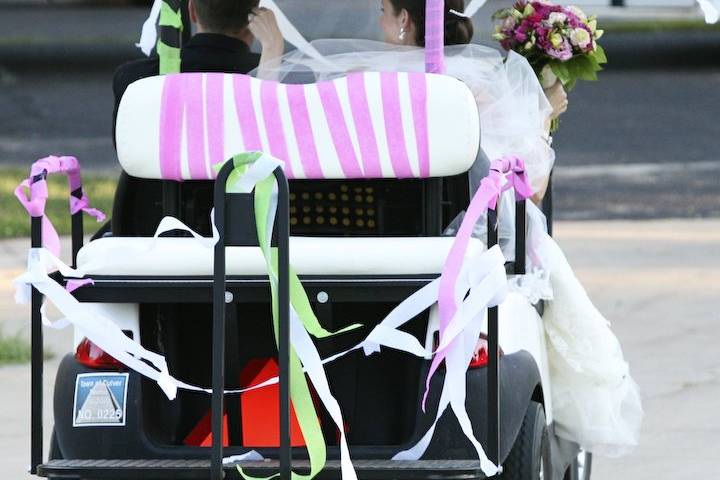 Decorated golf cart - Amanda Forrest Photography