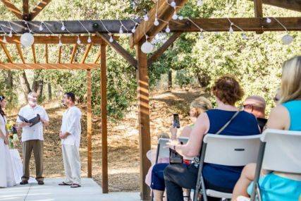 Outdoor wedding ceremony