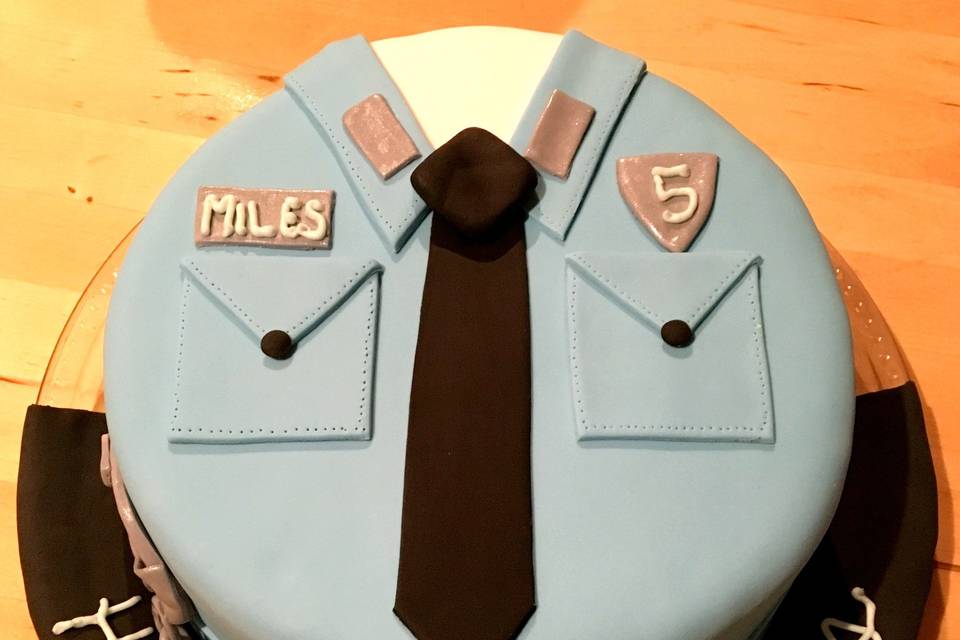 Police themed birthday cake