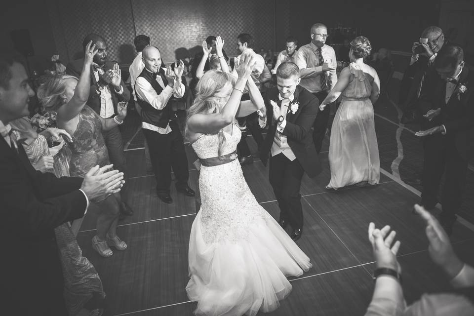 Dance party at the reception