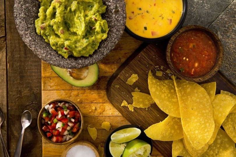 Guacamole and queso