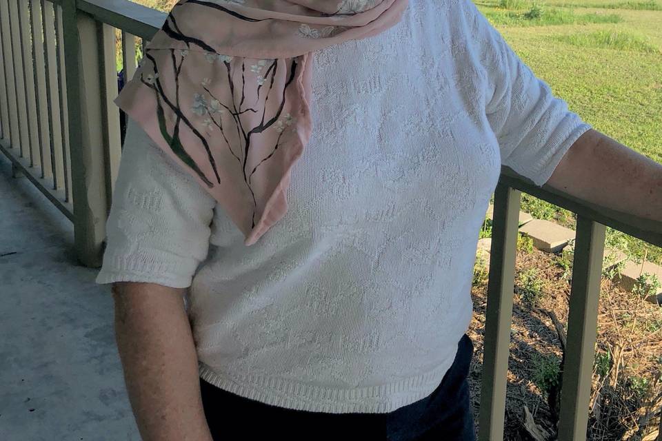 Dogwood blossom scarf