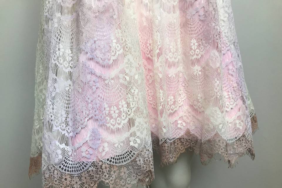 Detail of ombre dress