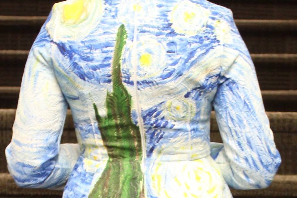 Starry night dress back