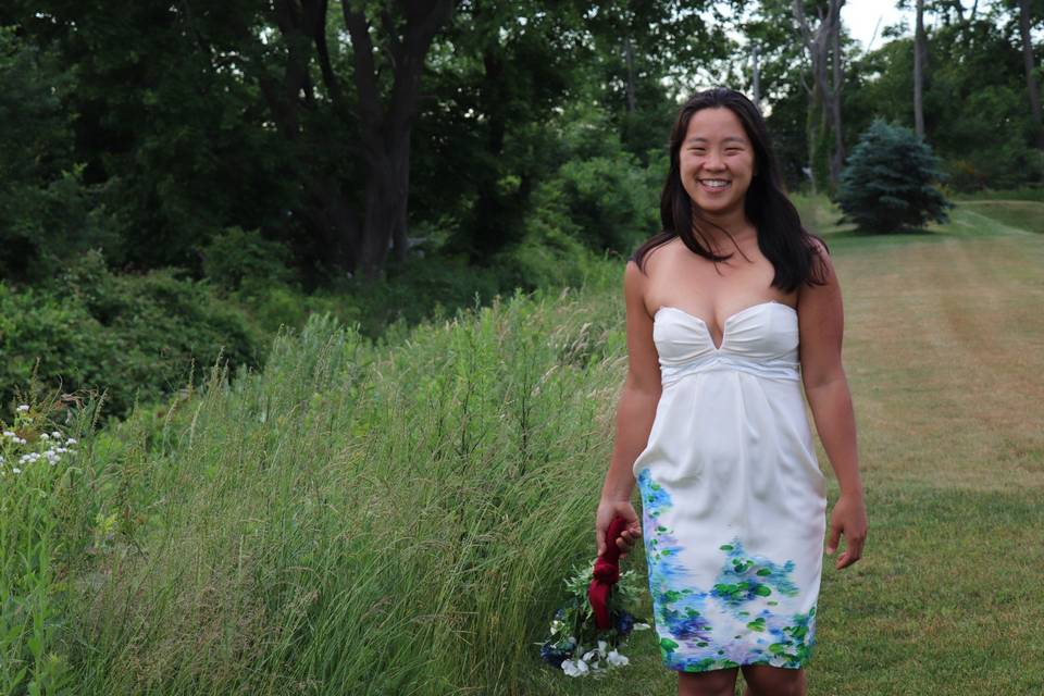 Water Lilies bridal dress