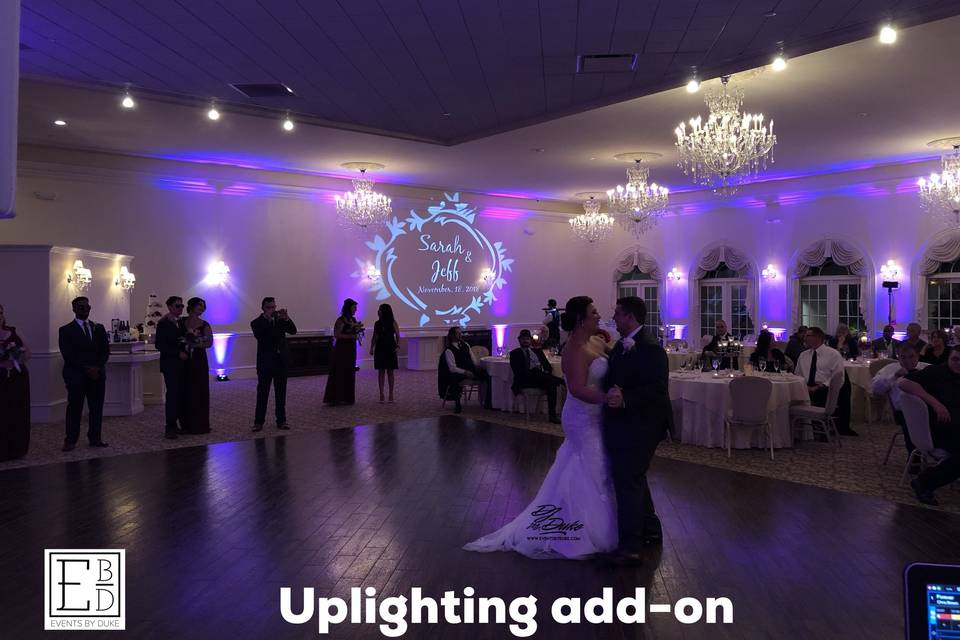 Add Uplighting and Monogram