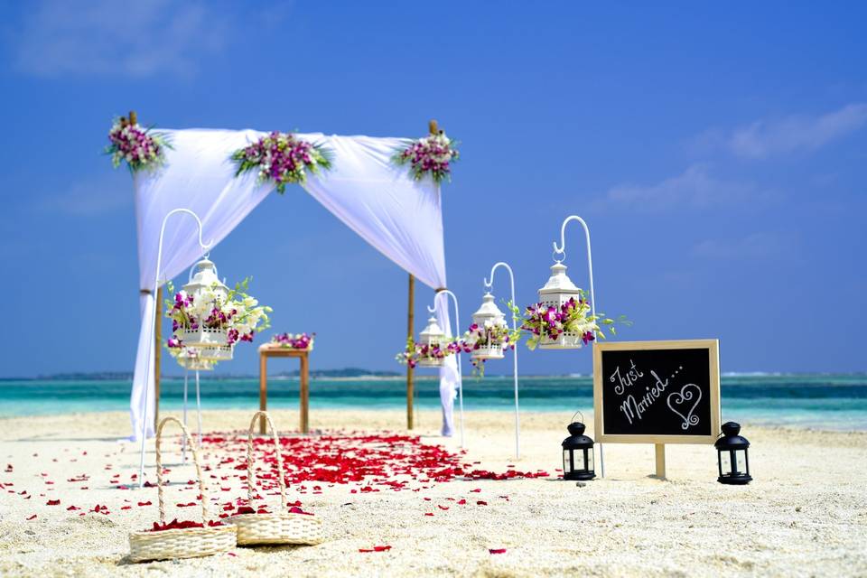 Wedding ceremony setup