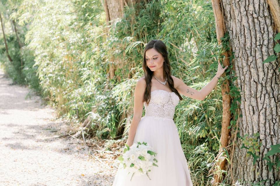 Bride in the garden