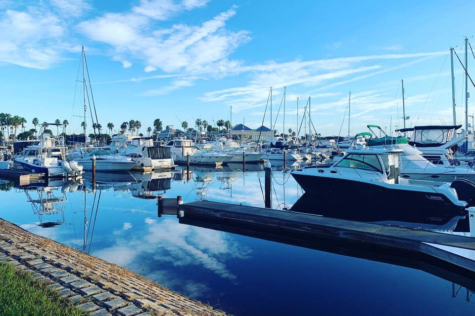 Yacht club across the street