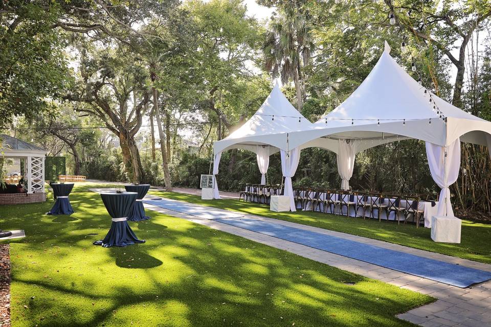 Tented outdoor reception