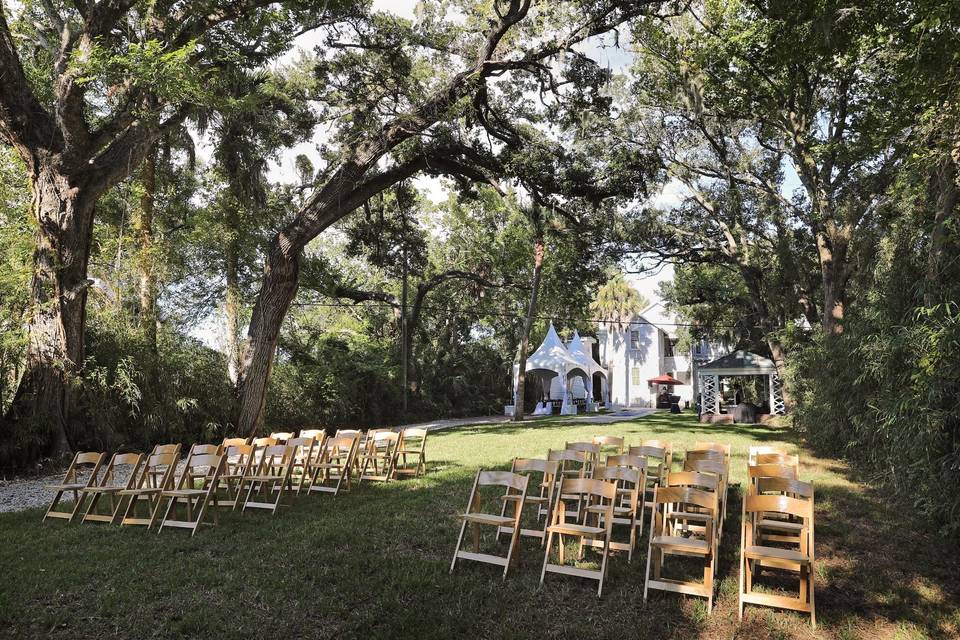 A ceremony on the lawn