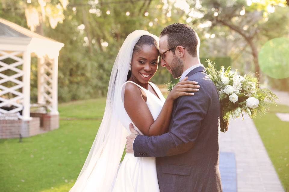 Newlyweds on the estate