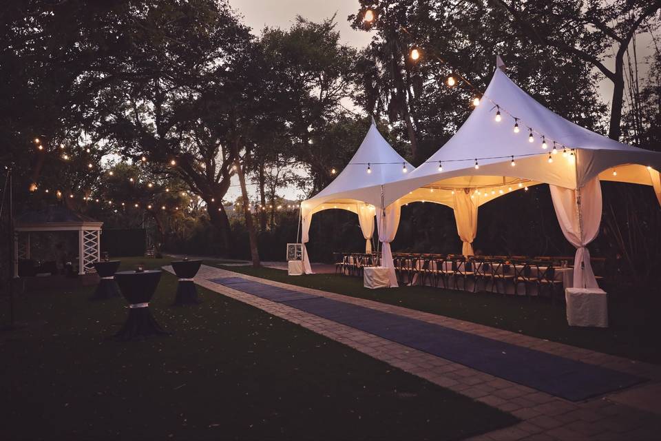 Evening outdoor reception