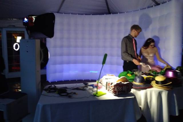 Large white LED inflatable wall