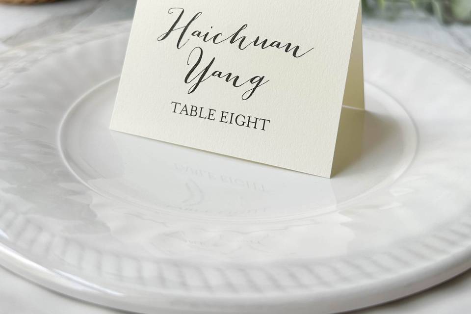 Printed Place Cards