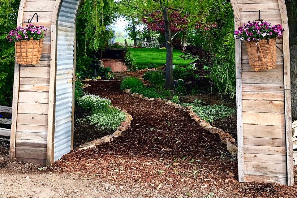 Archway entrance to garden