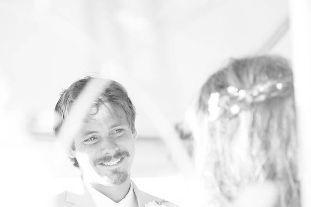 Sweet moment of the groom.