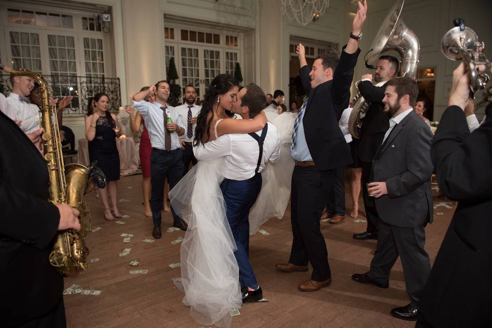 Dancing newlyweds