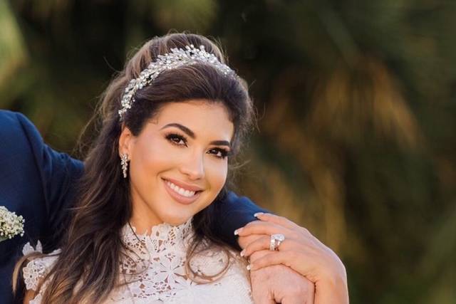 Sultry bridal glam