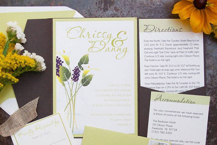 Paper Rose Invitation & Design