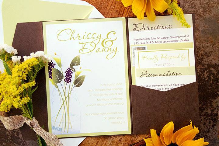 Paper Rose Invitation & Design