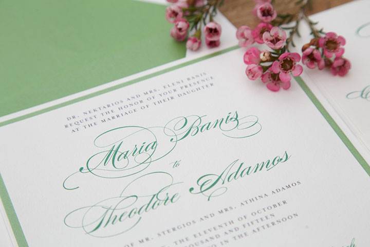 Paper Rose Invitation & Design