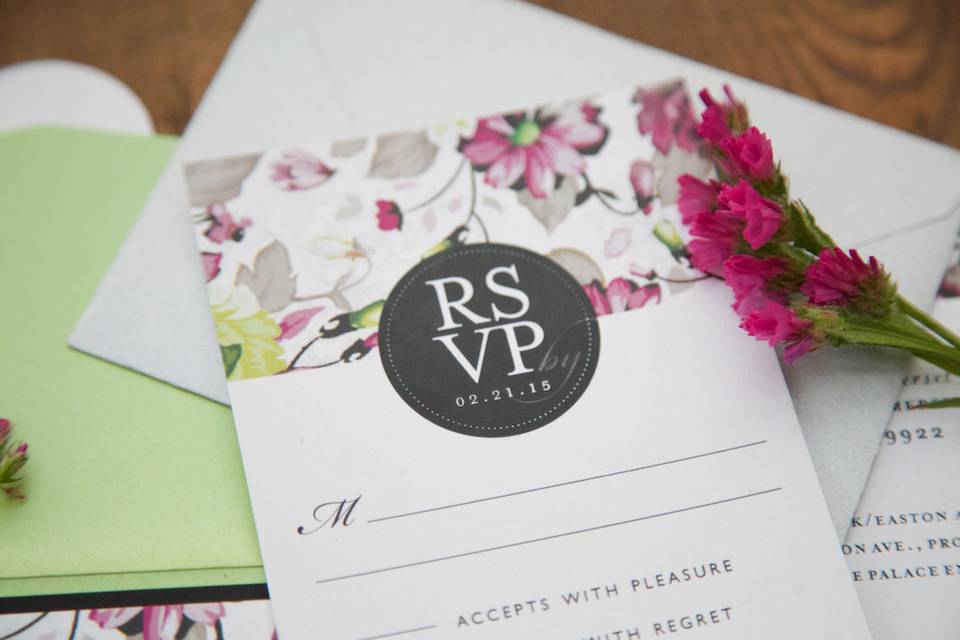 Paper Rose Invitation & Design