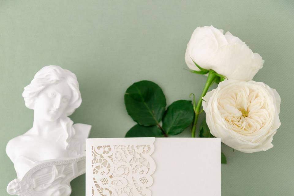 Paper Rose Invitation & Design