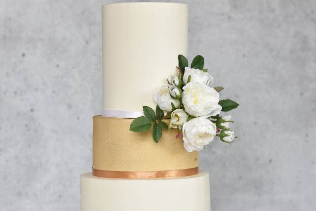 Towering buttercream cake