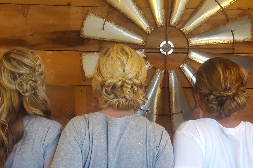 Updos for bridesmaids