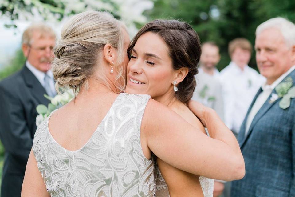 Bride and her mom