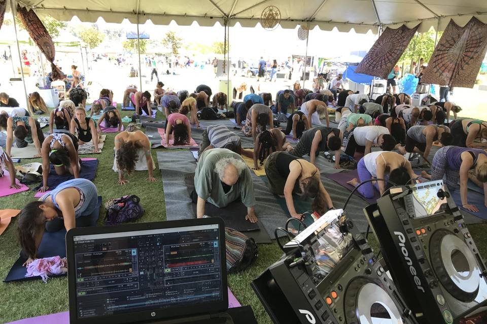 Disclosure festival yoga tent