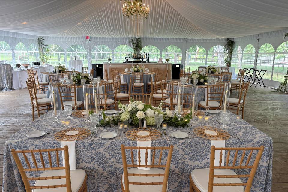 Tables facing bar