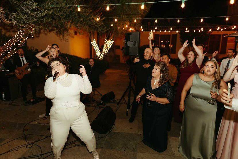 When the bride took the stage