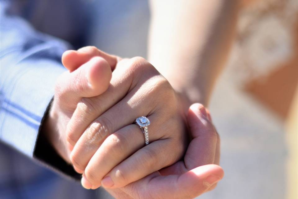 Engagement ring shot