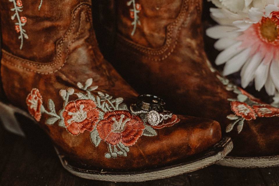 Floral cowboy boots