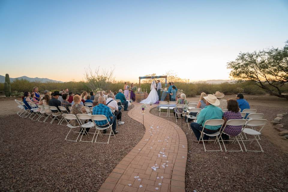 An intimate outdoor ceremony