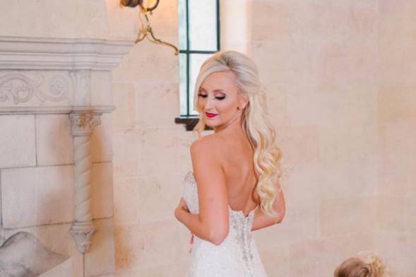 Backless wedding gown