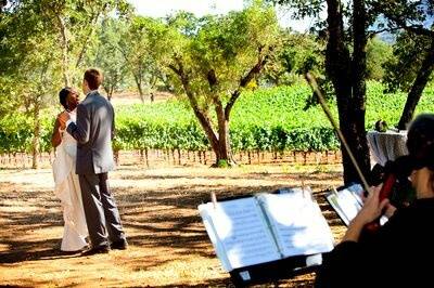 Outdoors wedding