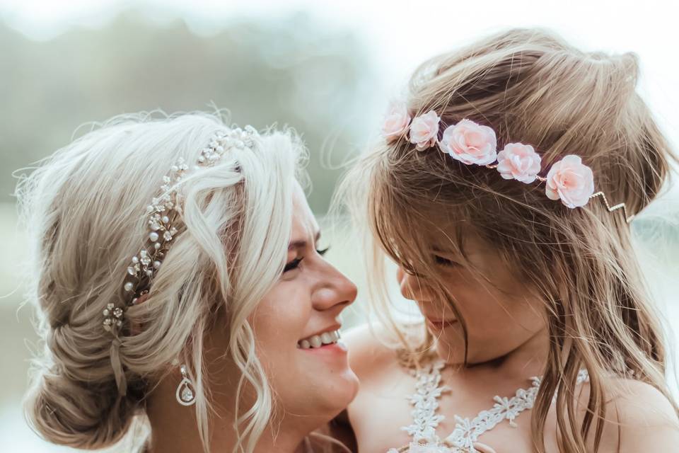 Bride & Flower girl