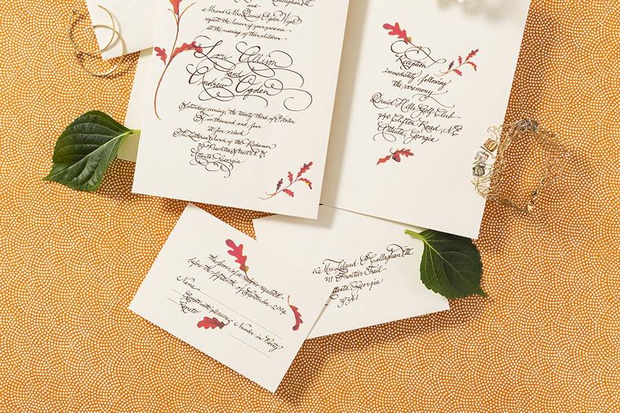 Custom Fall Wedding Invitation