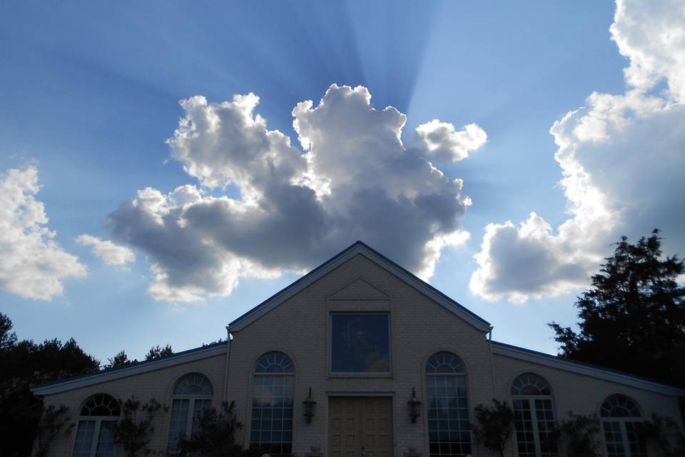 Evening sky over the venue