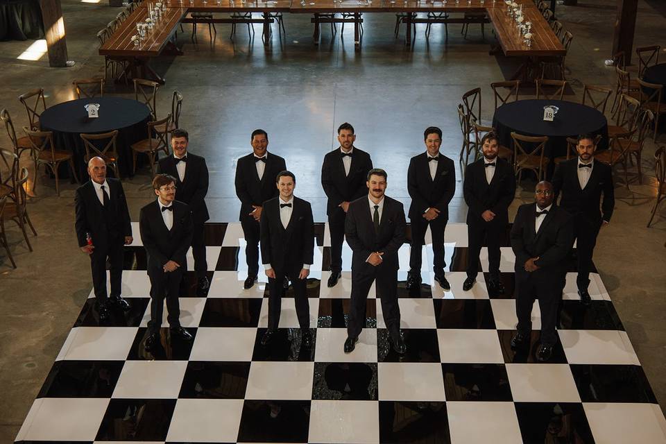 Groomsman dance floor