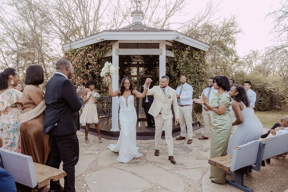 Just married aisle walk