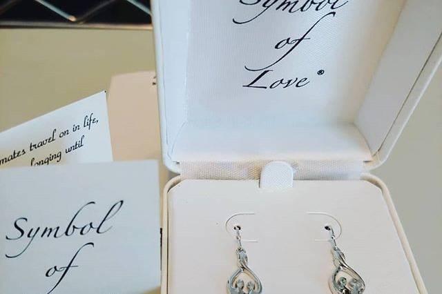 Earrings in the box