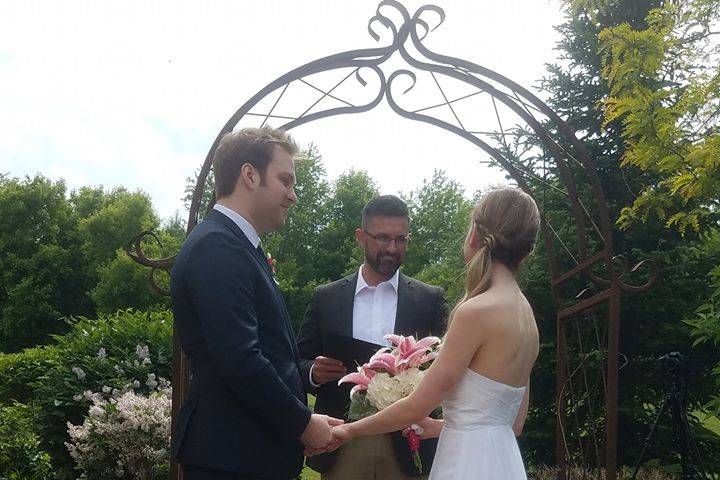 A garden ceremony