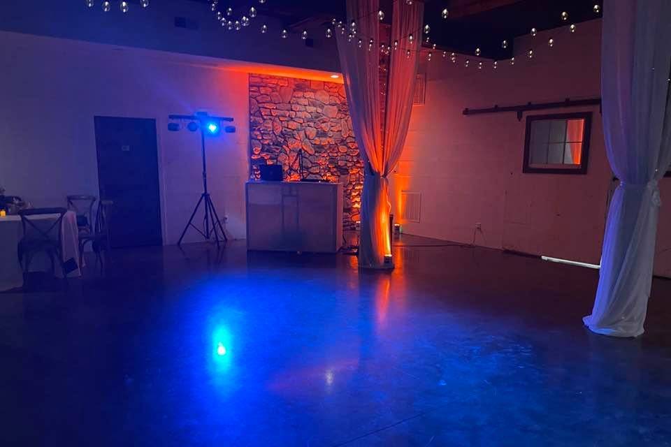 Dance floor lit up