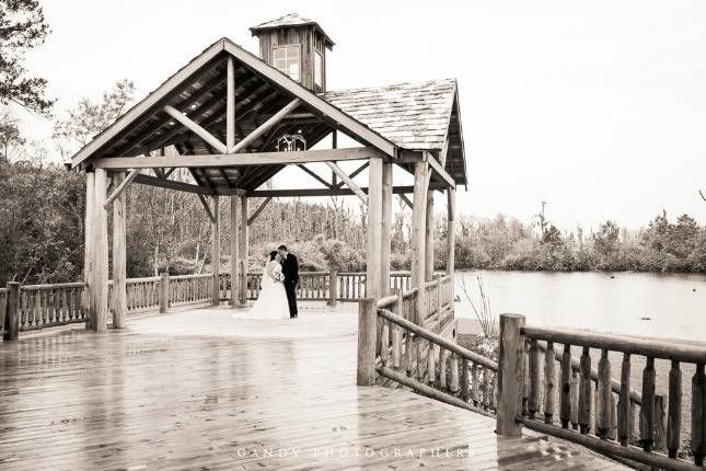 Newlyweds at the wedding space