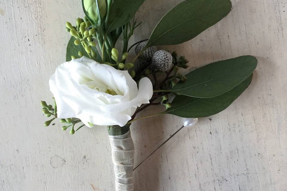 Boutonniere with a flower