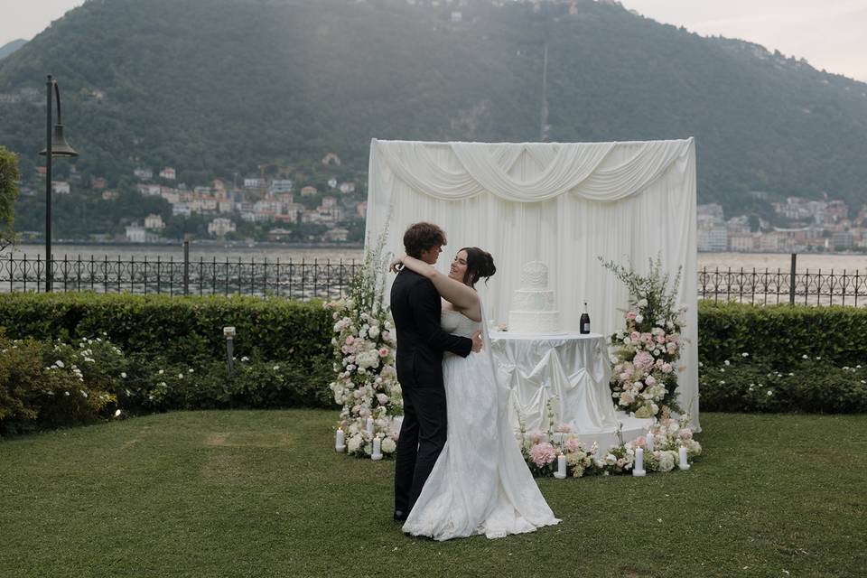 Ceremony overlooking the lake